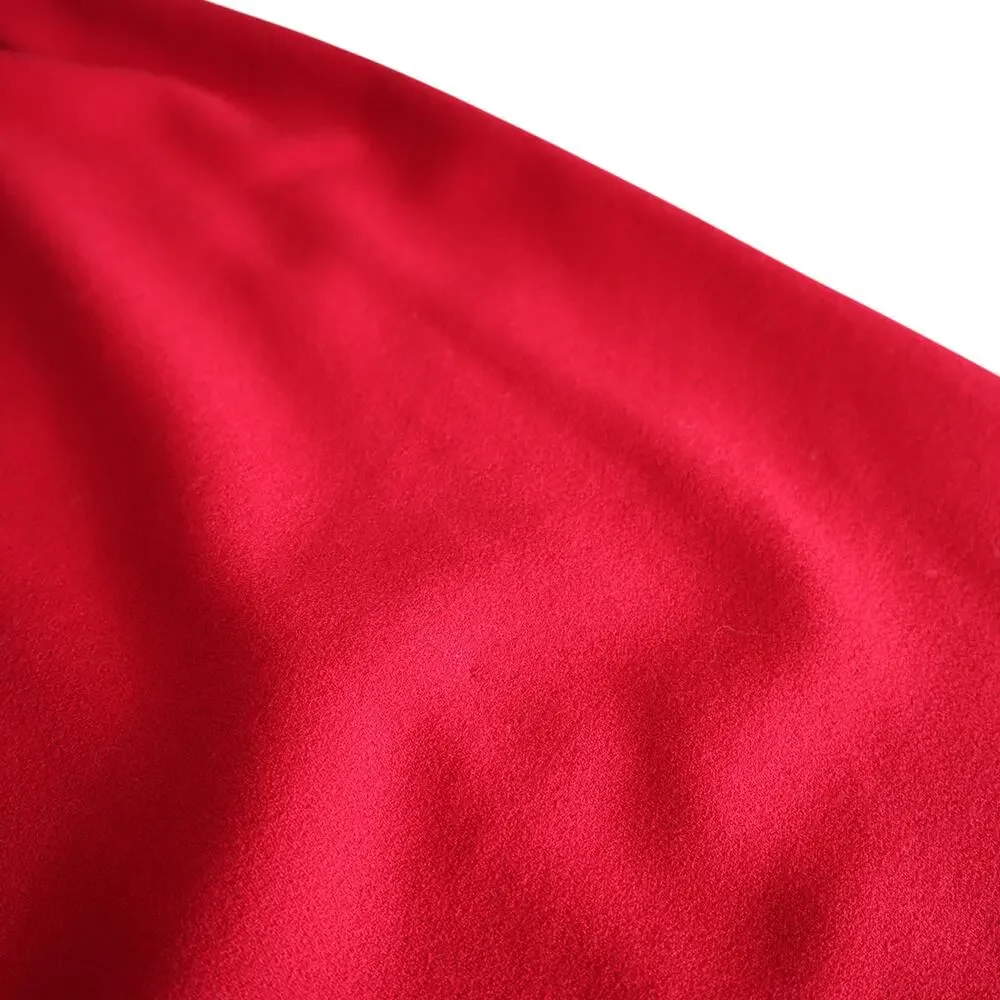 Sasson Womens Vintage Wool Midi A Line Skirt Size 14‎ True Red Holiday Festive